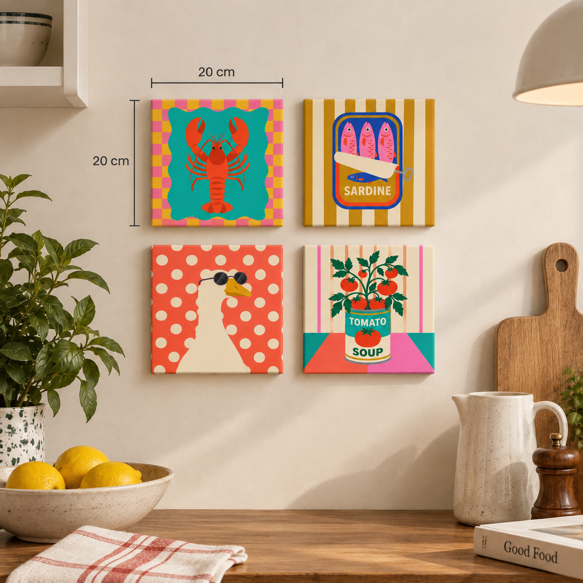 Angolo Retrò · Set da 4 – kit dipingi con i numeri Hushfold