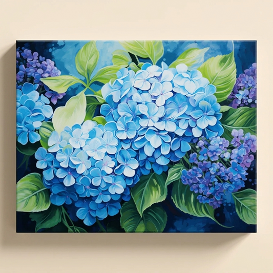 Ortensie Blu – kit dipingi con i numeri Hushfold