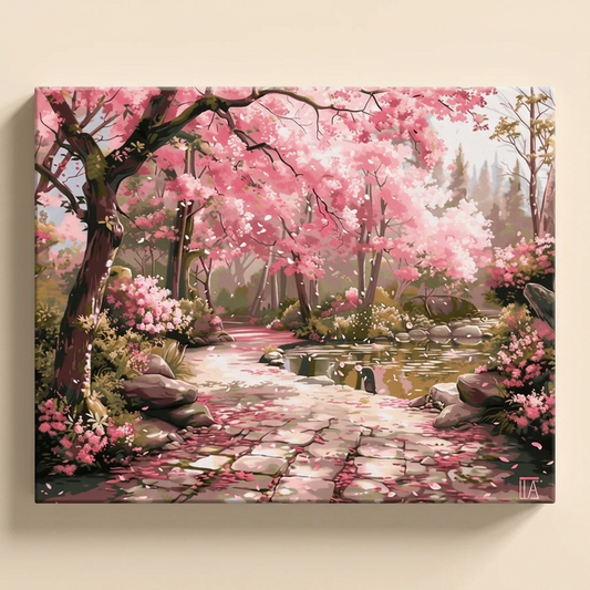 Sentiero di Primavera – kit dipingi con i numeri Hushfold