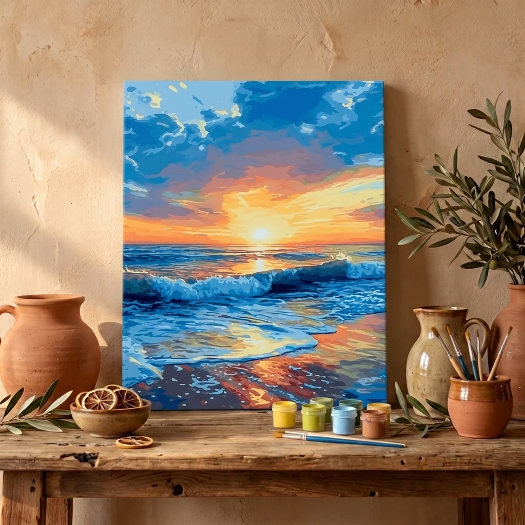 Tramonto – kit dipingi con i numeri Hushfold